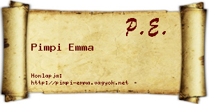 Pimpi Emma névjegykártya