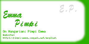 emma pimpi business card